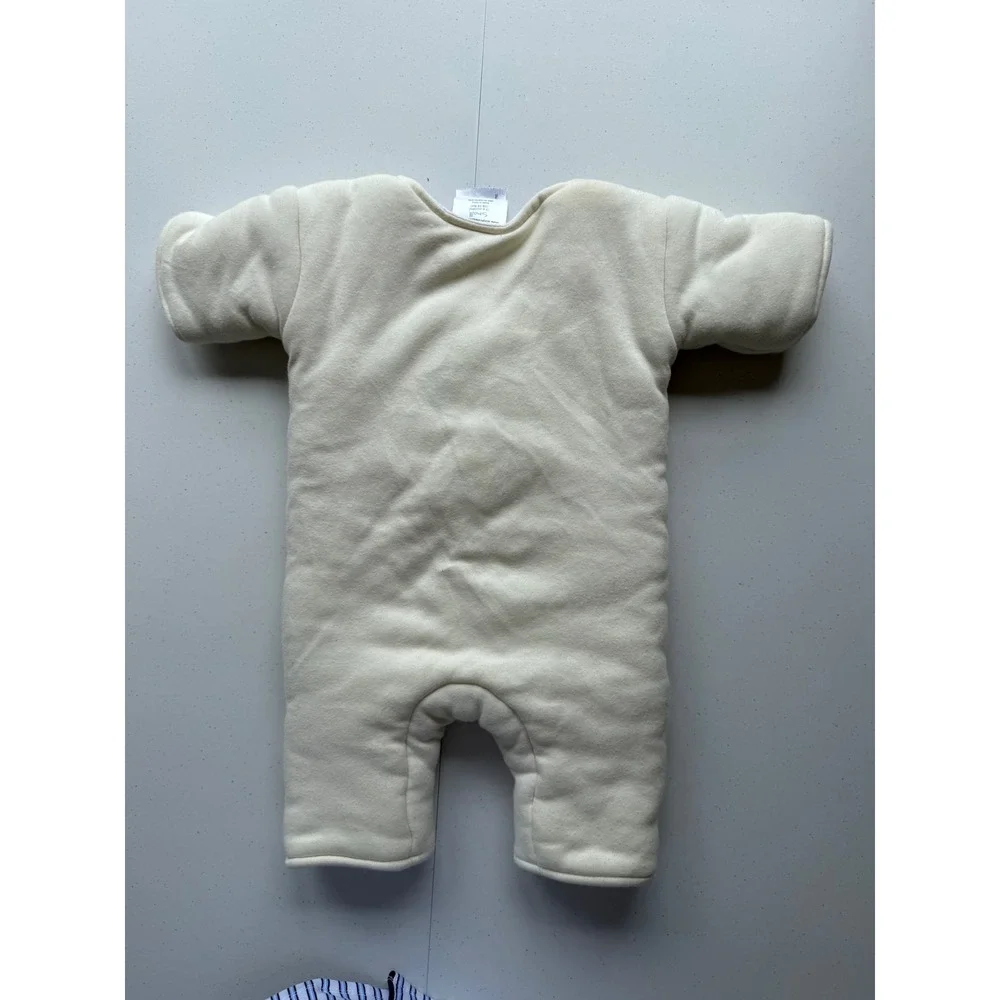Baby Merlin's Magic Sleep-suit Cream 0-6 M Cotton Fleece Zip Footless Sleepsuit